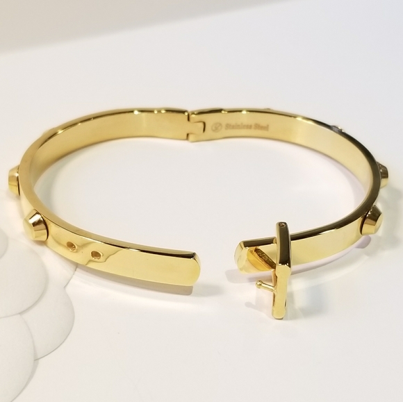 18K Gold Plated Belt Buckle Bangle Bracelet NEW - Picture 6 of 8